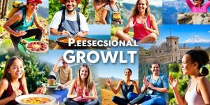 People engaging in various activities for personal growth.